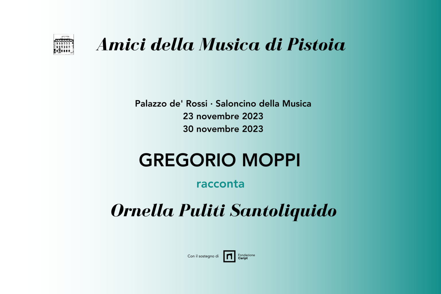 Associazione Amici della Musica di Pistoia: gli appuntamenti di novembre